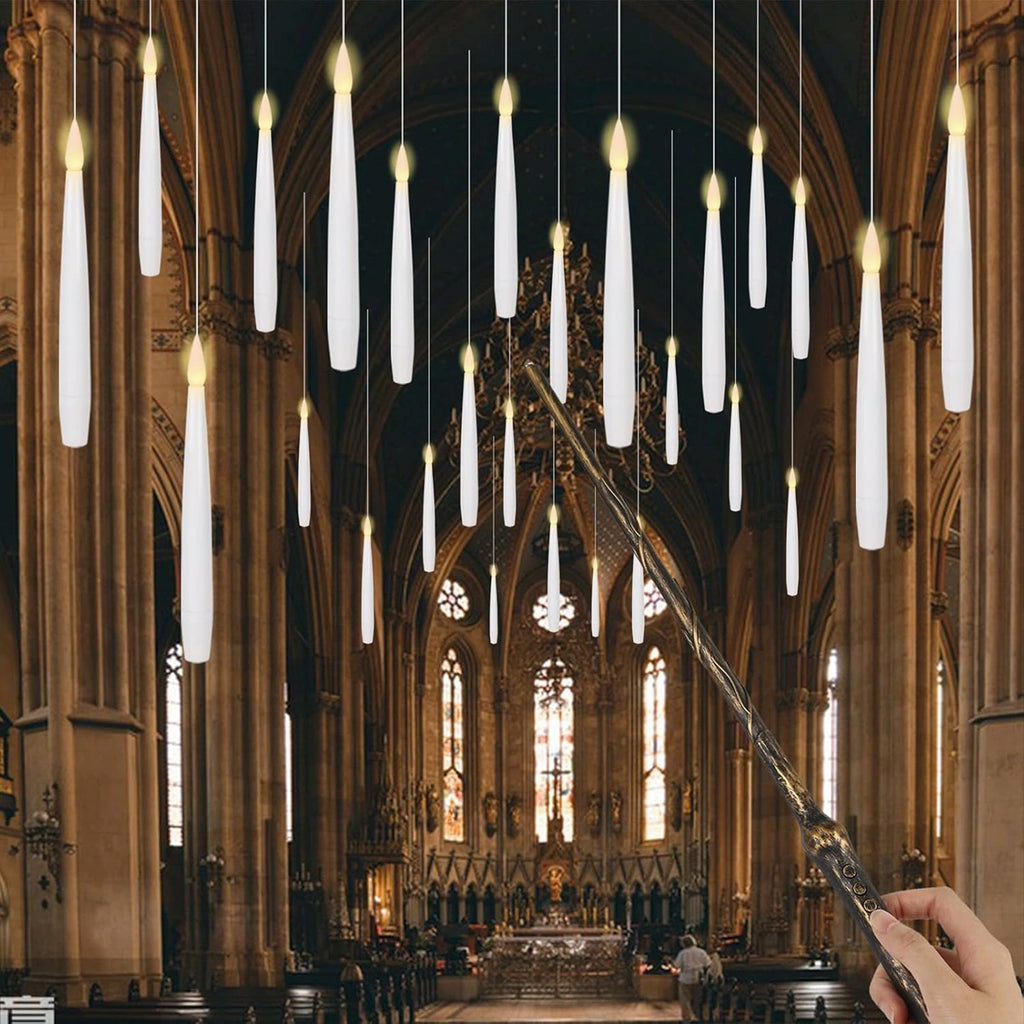 Floating Candles with Wand Remote